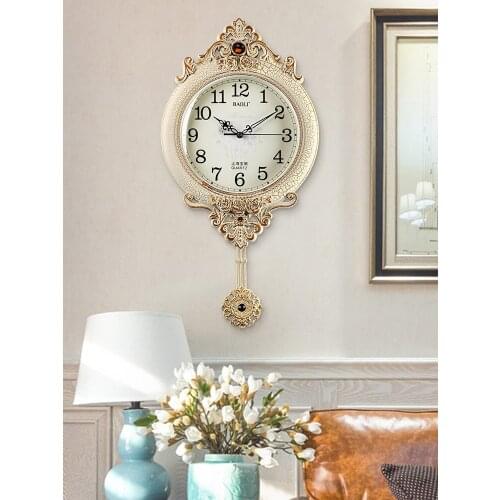 European Style Wall Clock Modern Design Simple Creative Mute Living Room Wall Clock Quartz Reloj De Pared Home Decoration DG50WC