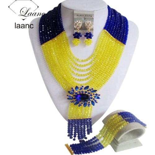 Latest Nigerian African Wedding Beads African Beads Jewelry Set Free Shipping ABF703