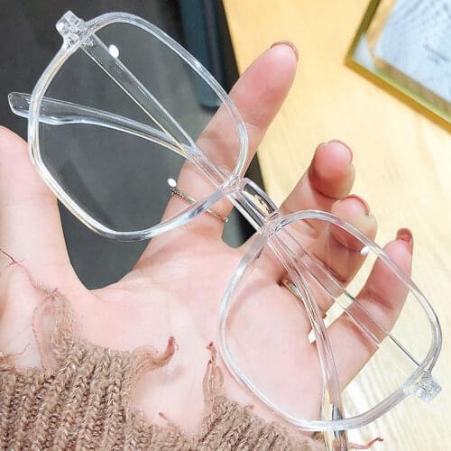 Anti Blue Light Computer Glasses Women Men Oversized Big Size Transparent Eyeglasses Frame Clear Lens Optical Spectacle Goggles
