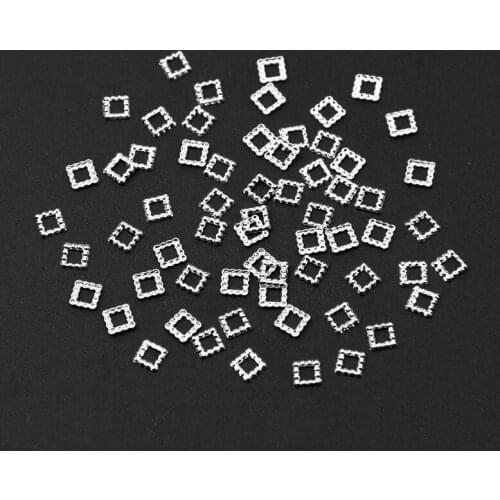 About 200 pcs/bag Nail Decoration Square 3mm Metal Silver 3D Metal Nail Art Decoration Nailheads Studs 290206