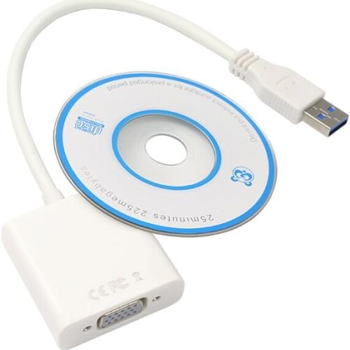 High Quanlity USB 3.0 to VGA Multi-display Adapter Converter External Video Graphic Card For Win 7/8