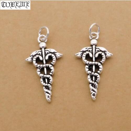 100% 925 Silver Angels scepter Charm DIY Bracelet Charm Small Angels scepter Pendant DIY Jewelry Charm