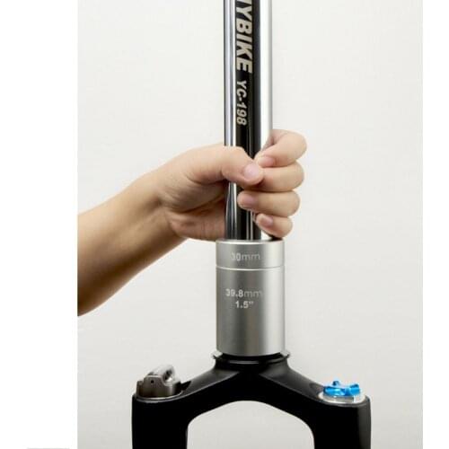 Pro Steel Solid Bike Front Fork Setter Bicycle 28.6mm 1.25'' 1.5'' Crown Race Installer Headset Press-Fit Tool Steer Tube