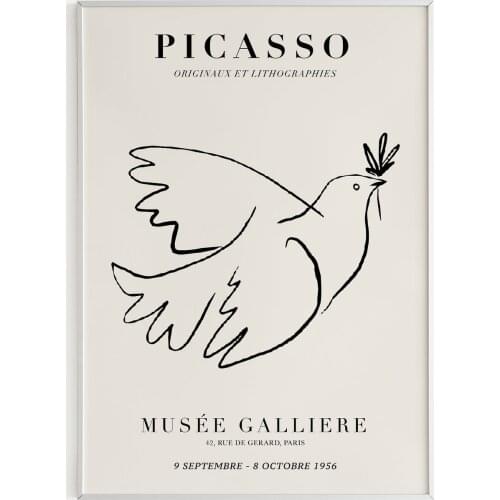Picasso Sketches - Picasso Et La Paix - Printable Digital Download - The Bird of Peace Canvas Print