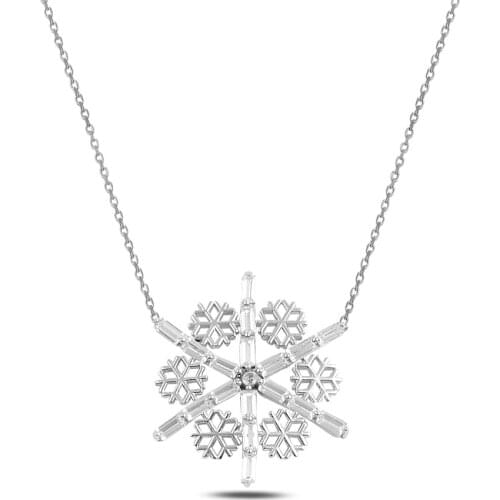 Silver Snowflake Necklace