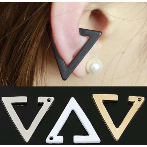 Meetvii Fashion Punk Triangle Clip Earrings Geometric Ear Clip Ear Cuff Earrings For Women Jewelry Orecchini Pendientes