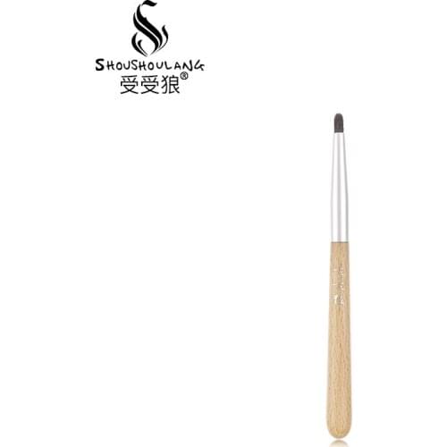 Shoushoulang Professional Handmade Make Up Brush 16# Small Eye Shadow Blending Brush Soft Blue Squirrel Hair Makeup Brushes