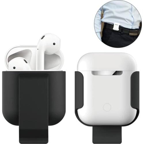 SIANCS For Apple AirPods Case Skin Cover Pocket Holder Protector for AirPods Wireless Earphone Charging box Case waist clip
