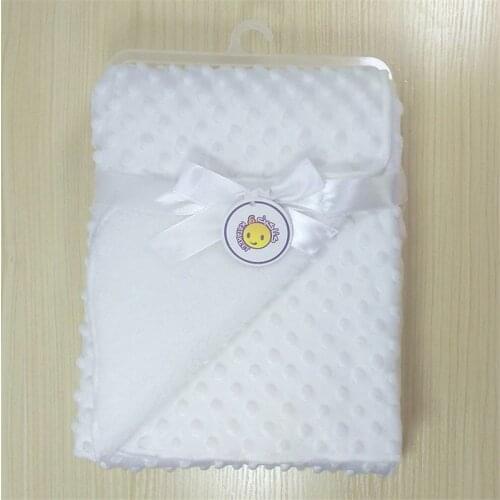 Baby Blanket & Swaddling Newborn Thermal Soft Fleece Blanket Solid Bedding Set Kids Cotton Quilt Infant Bedding Swaddle Wrap