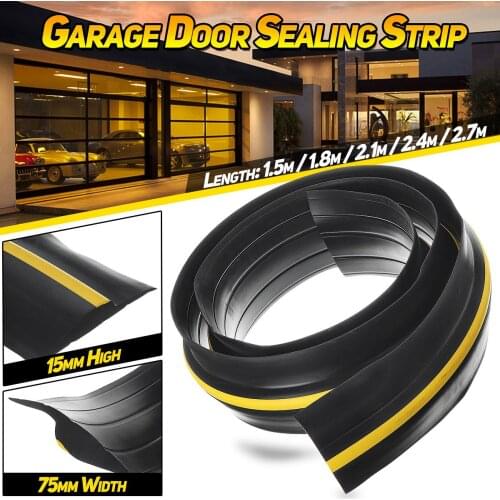 1.5M Garage Door Bottom Seal Weather Stripping PVC Rubber Seal Strip Electric Door Bottom Seal Water Noise Seal Bumper Strip
