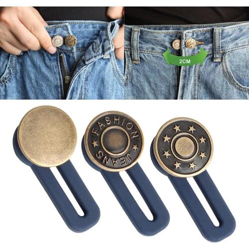 Jeans Retractable Button Adjustable Detachable Extended Button for Clothing Jeans 12 style To Choose 3