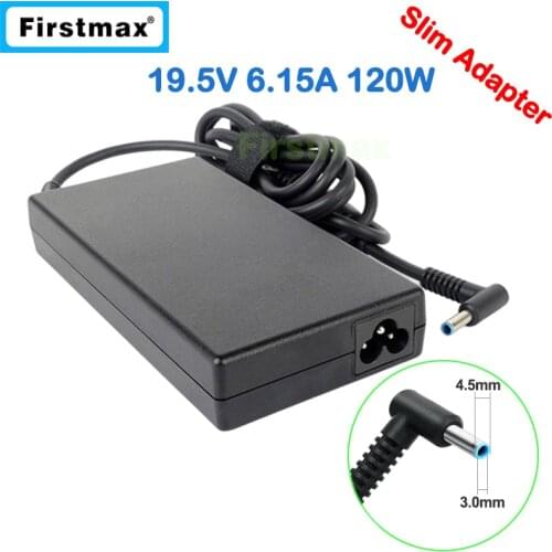 Slim 19.5V 6.15A AC adapter laptop charger for HP Pavilion 17t-ab300 Envy 17t-j000 17-j000 17t-j100 17-j100 17-r200 17t-r200