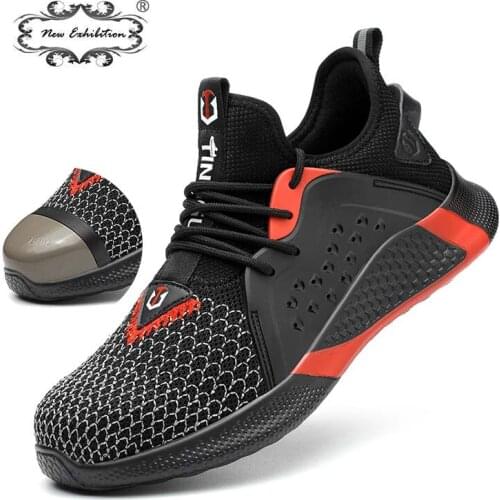 New Exhibition Safety Shoes For Men Women Unisex Sneaker Steel Toe Cap Security Work Boots Lightweight Indestructible Safty Shoe