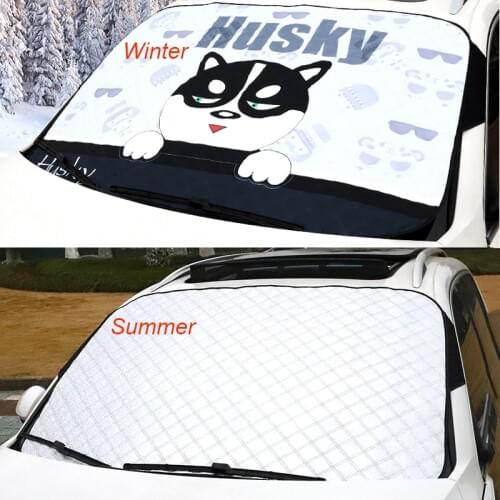 Cartoon Sunshade Snow Cover winter windshield anti-freeze cover thickened car frost front windshield snow cloth window shade