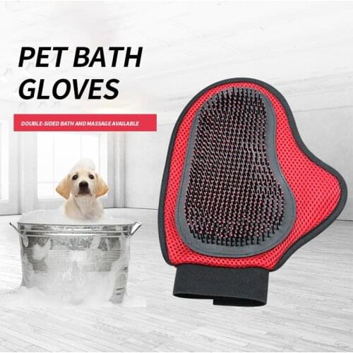 Pet Supplies Pet Gloves Dog Cleaning Bathing Gloves Massage Gloves Double-sided Dog Gloves Pet Hair Remover Glove Cat Gloves