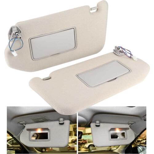 1 Pair of Left & Right Sun Visor 964019PB0A Fit for Nissan Pathfinder (Platinum, SL, SV) 2013 2014 2015 2016 2017 2018 Gray