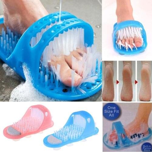 1Pc 280X140X115Mm Bathroom Massage Slippers Shower Washing Massager Brush Scrubber Exfoliating Feet Cleaner Gift Foot Machi X8B0