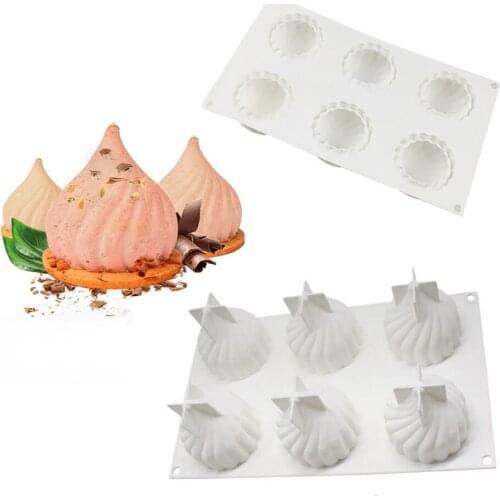 1PCS 3D Silicone Mold Cake Decorating Baking Pastry Tools Chocolate Truffle Mousse Moulds Cake Baking Mould Kitchen Tools
