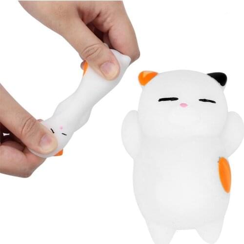 4Pcs/Lot Cute Squishy Toy Stress Relief Anti-stress Toys Kawaii Squishy Animal Cat Toy For Children Adults Drop Shipping