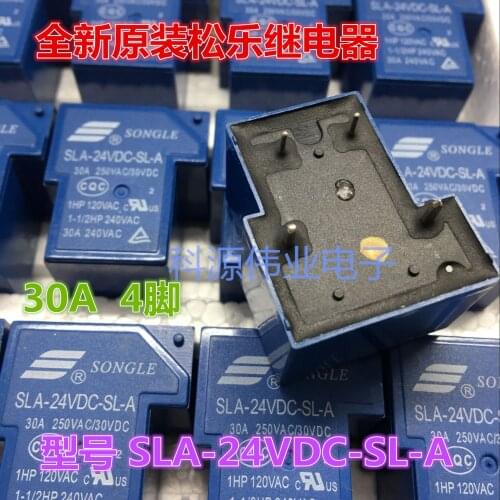 5pcs Genuine SLA-24VDC-SL-A 4 feet T type 24V T90 4 feet normally open electric welder relay