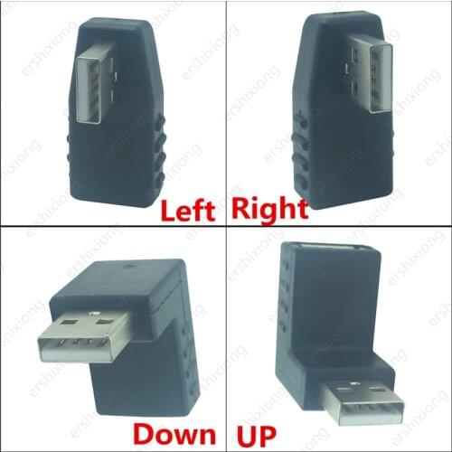 Computer Cable Adapter USB M/F 90 Degree Adapter Male to Female Rigth Angle UP / Down / Left / Right