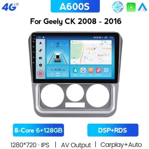 6G+128G Carplay 9" Android 10 System CAR For Geely CK 2008 - 2016 Car Radio Multimedia Video Player Navigation GPS DVD Cooling