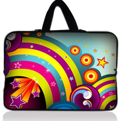 Rainbows 11 12 13 14 15 15.6 Laptop Sleeve case For Macbook Air Pro Ultra-book Notebook computer Soft Plush lining Zipper Bag