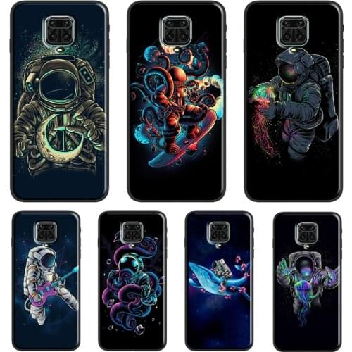 Space Astronaut Case For Xiaomi Redmi Note 10 Pro 7 8 9S 8T Note 9 Pro Back Cover For Redmi 9A 9C 9T 7A 8A