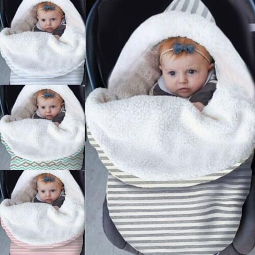 Baby Winter Warm Sleeping Bag Newborn Baby Hooded Swaddle Warp Blankets Toddler Swaddling Stroller Kids Baby Boys Girls Bedding