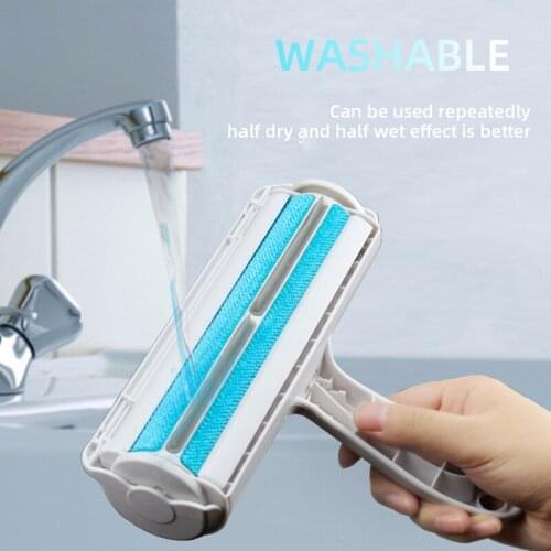 2-Way Pet Hair Home Lint Remover Pellet Dog Cat From Furniture Self-Cleaning One Hand Operate Clothes Shaver Roller For Wool