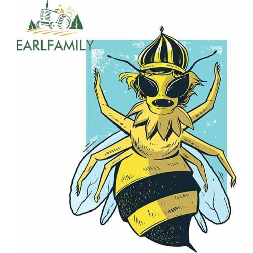 EARLFAMILY 13cm x 9.8cm for Queen Bee Car Stickers Anime Monster RV VAN Decoration Creative Scratch-proof Window Vinyl Decal