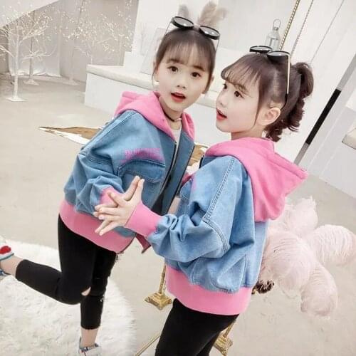 HU BAN ZHANG Denim Jackets For Girls