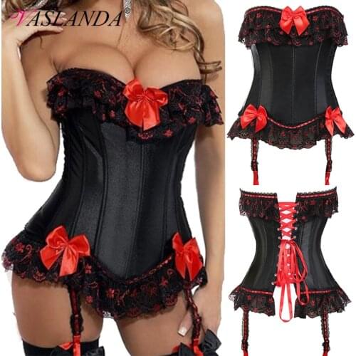 Women Bustiers & Corsets Steampunk Corset Costume Gothic Clothing Overbust Bustier Tops Waist Cincher Corselet Shapewear Outfit