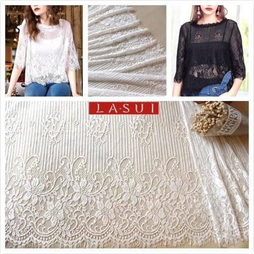 LASUI 1.5m*3m 2 colors Thickening high - grade lace fabric diy wedding curtains clothing lace accessories soft