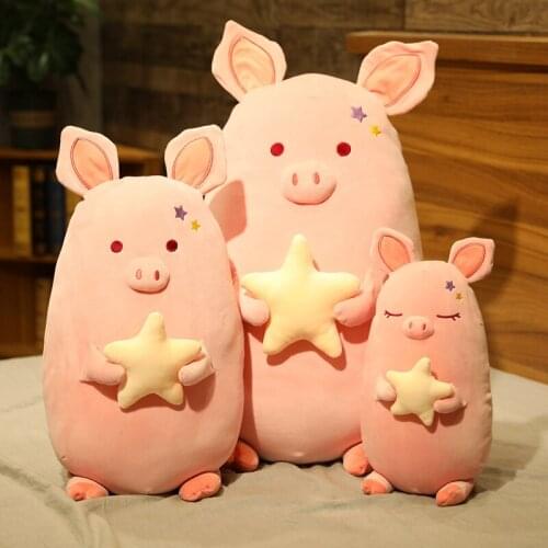 Nooer Cartoon Cute Pink Pig Plush Toy Soft Plush Pillow Cushion Pig Stuffed SAnimals Plush Doll Kids Children Birthday Gift
