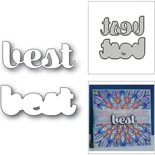 New Shadow Best Word Artistic Script 2020 Metal Cutting Dies for DIY Scrapbooking and Card Making Decor Embossing Craft No Stamp
