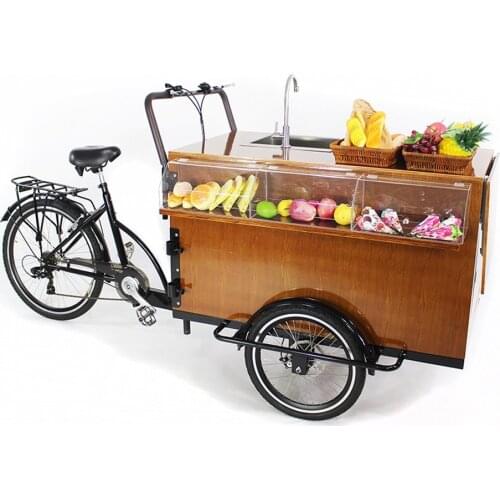 New Arrival 3 Wheels Electric Adult Tricycle Mobile Cargo Bike Fruit Coffee Bicycle Food Cart for Sale on Street Free Shipping