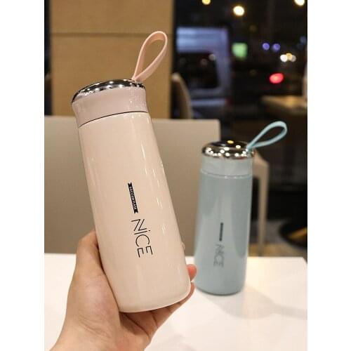 Portable Travel Vacuum Flask Stainless Steel Cute Gifts Girls Mini Tea Coffee Thermos Cup Water Bottle Tazas Drinkware DF50BW