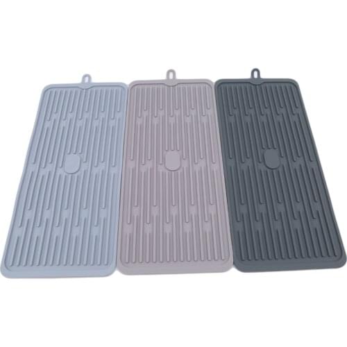 Rectangle Silicone Drain Mat Drying Dishes Pad Heat Resistant Slip-proof Tray Set Massage Mats For Kitchen Dish Mat