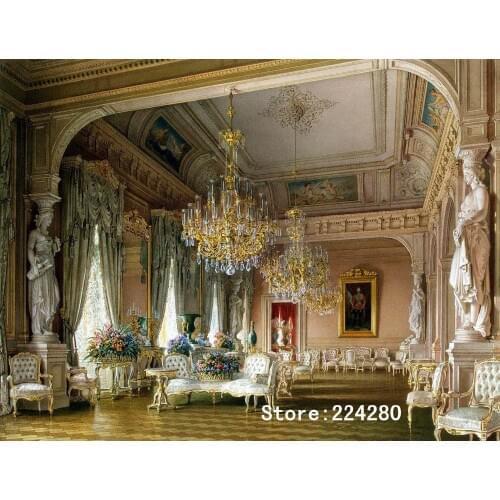 Needlework,Cross stitch,14CT European Building living Room Highend Embroidery kits Art Cross-Stitching,DIY Handmade Decor