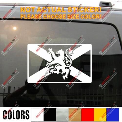Scottish Lion Rampant Scotland Flag Saltire Decal Sticker Car Vinyl pick size b