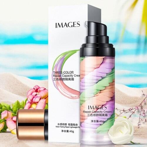 Mixed Isolation Lotion Fill Pores Moisturizing Bright Primer Concealer Makeup Foundation Three-color Base Liquid Skin L3O8