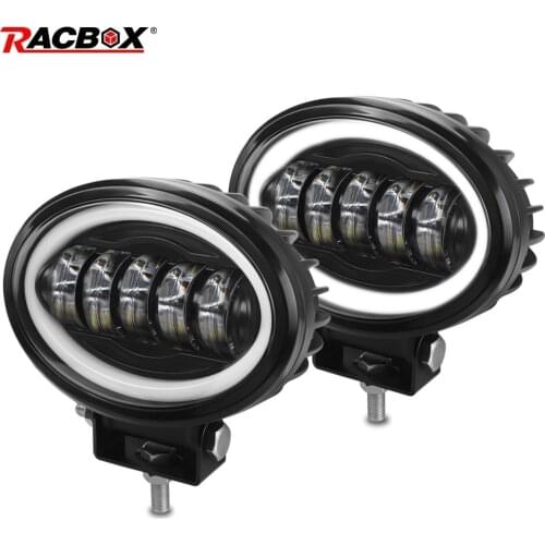 7D Lens Led Work Light 5 Inch White Round Angel Eye Halo Daytime Running Light 12V 24V Car Motorcycle ATV UTV UAZ MPV Fog Lights