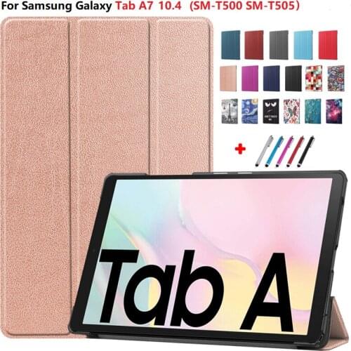 Tri Fold Tablet For Fundas Samsung Galaxy Tab A7 Case 10.4 Tablet Cover Hard PC Back Skin Coque for Galaxy Tab A7 Case SM-T500