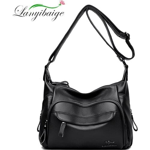 High Quality PU Leather Ladies Solid Color Shoulder Bag Retro Luxury Handbag Casual Female Bag Designer Elegant Lady Messenger