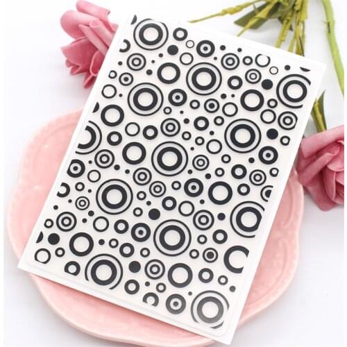 YPP CRAFT Circle Plastic Embossing Folders for DIY Scrapbooking Paper Craft/Card Making Decoration Supplies