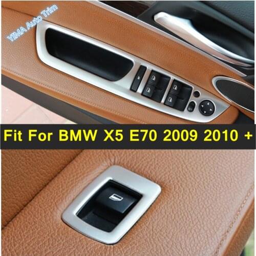 Lapetus Better Protector For BMW X5 E70 2009 2010 2012 2013 Auto Styling Inner Door Armrest Window Lift Switch Button Cover Trim