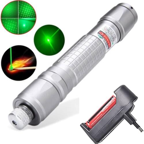 018 green laser pointer high-power equipment 1000m 5mw equipment adjustable focus laser laser pointer including 18650 battery