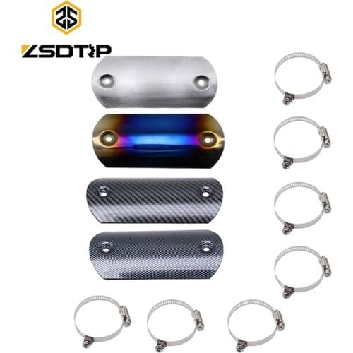ZSDTRP Motorcycle Exhaust Pipe Protector Heat Shield Cover Guard Anti-scalding Cover For Honda Suzuki Kawasaki CB650F Z900 CB400