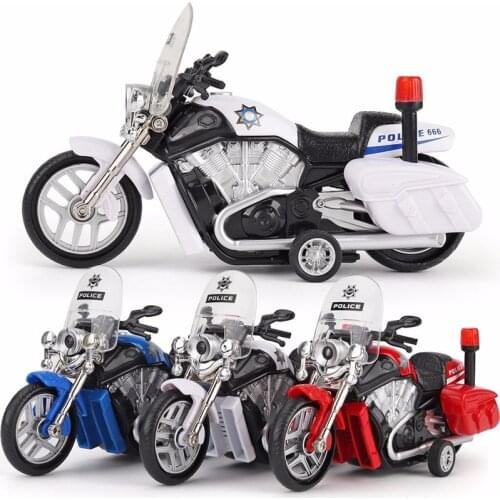 1:16 Childrens Toy Simulation Alloy Motorcycle Model Mens Racing Police Car with Sound and Light Return Function Kids Toys